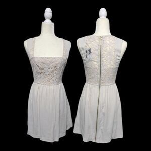 Urban Outfitters Cooperative Square Neck Lace Sleeveless Dress With Pockets Sz 2